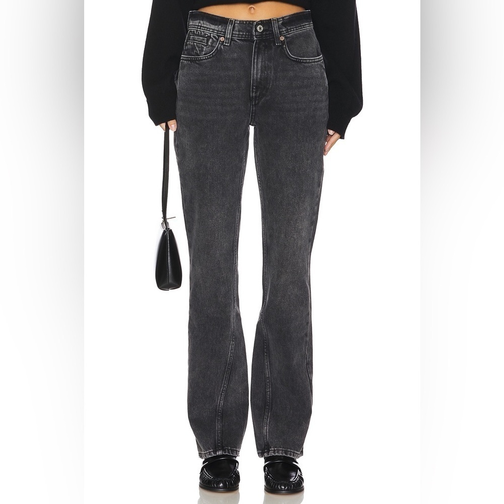 We the free xena black slim straight high rise jeans - Picture 7 of 15